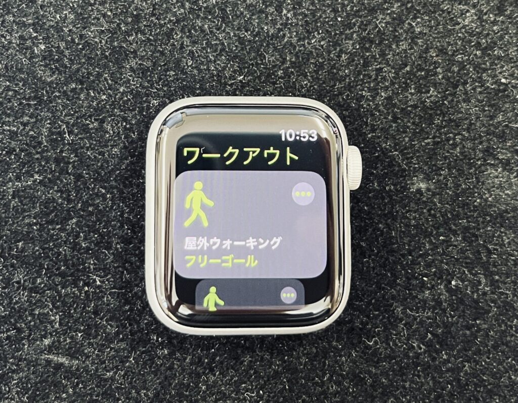 Apple Watchのワークアウトの説明の写真。